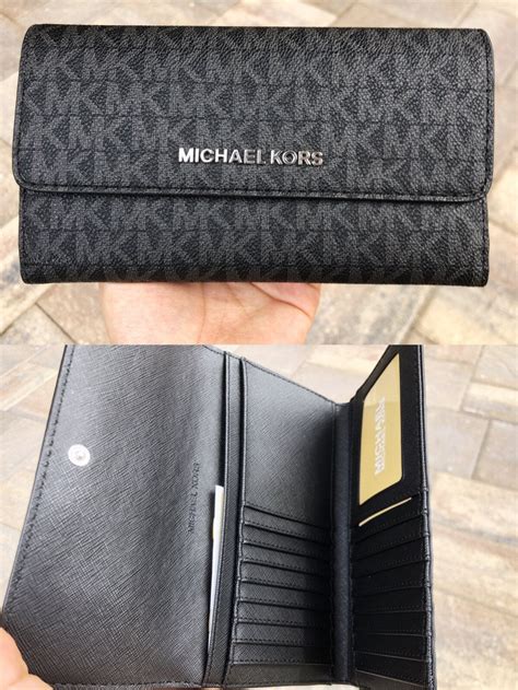 michael kors black wallet sale|michael kors wallet with strap.